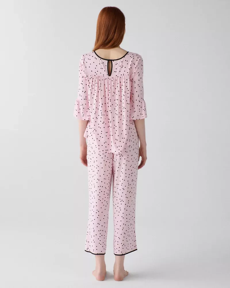 Pink Dot Long Pj Set