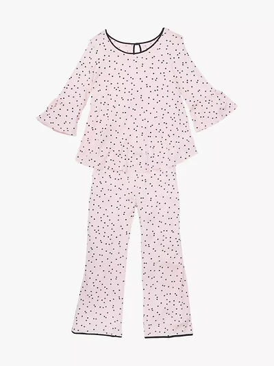 Pink Dot Long Pj Set