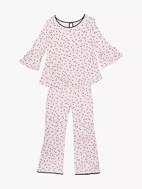 Pink Dot Long Pj Set