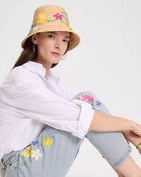 Floral Embroidered Sunhat