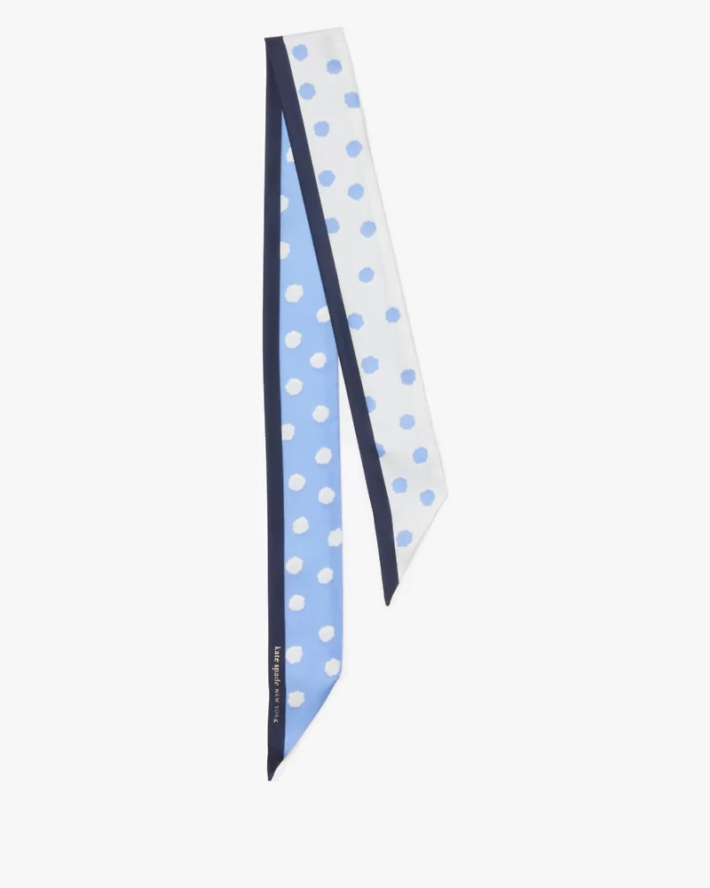 Sea Spray Dot Silk Skinny Scarf