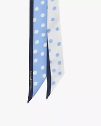 Sea Spray Dot Silk Skinny Scarf