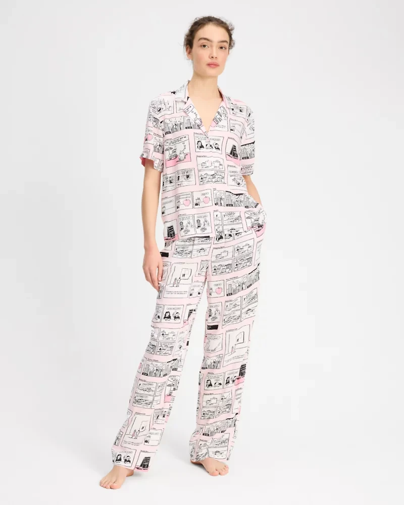 Newspaper Comics Long Pj Set