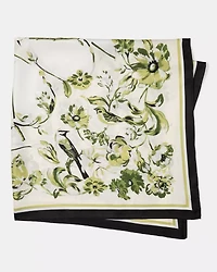 Floral Toile Silk Square Scarf