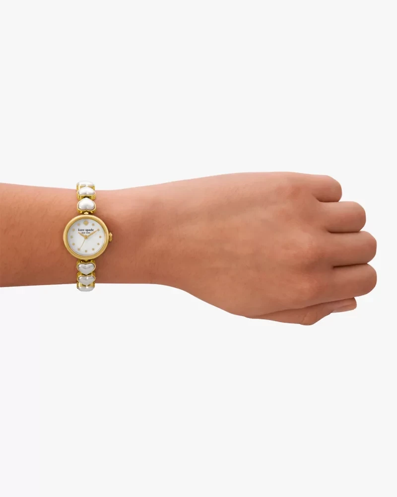 Monroe Heart Pearl Bracelet Watch