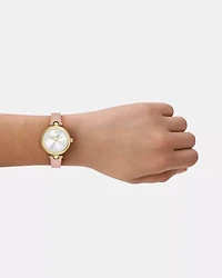 Gracie Round Leather Watch