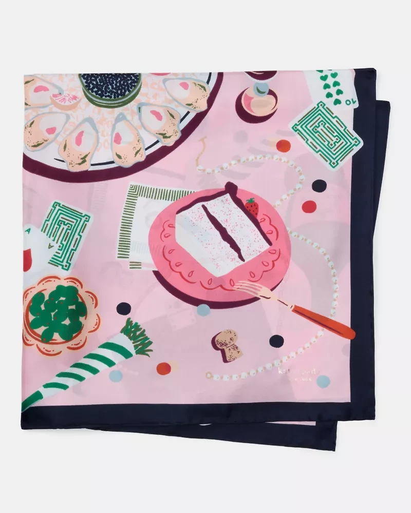 Festive Party Silk Square Scarf