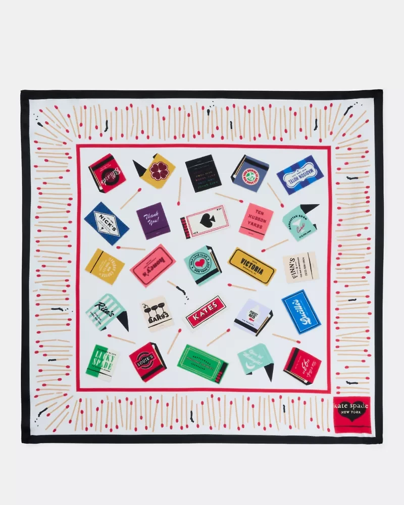 Matchbook Toss Silk Bandana