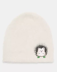 Hedgehog Patch Brushy Beanie