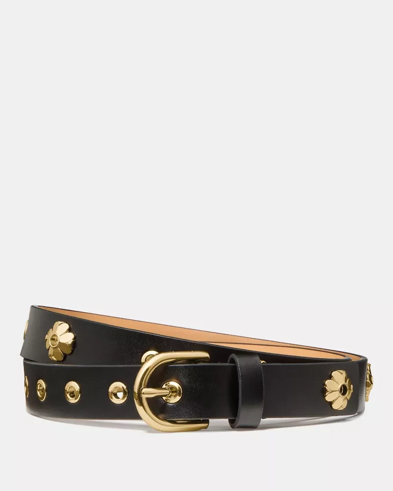 Spade Flower Eyelet Belt