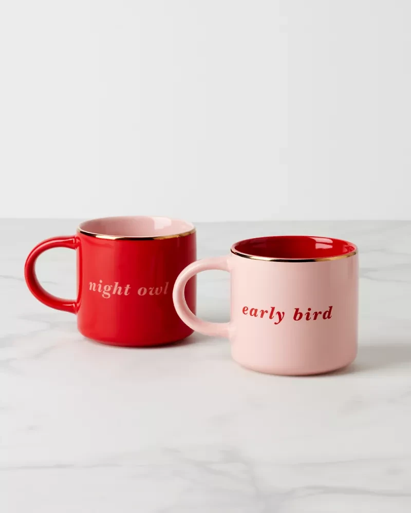 Two Of A Kind Early Bird & Night Owl Mug Set