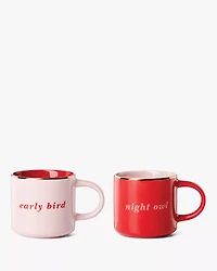 Two Of A Kind Early Bird & Night Owl Mug Set