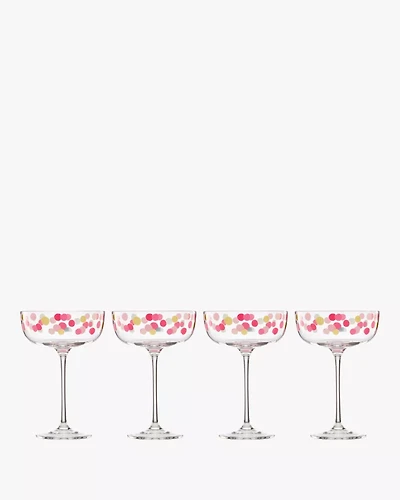 It's Raining Confetti Coupe Glass Set