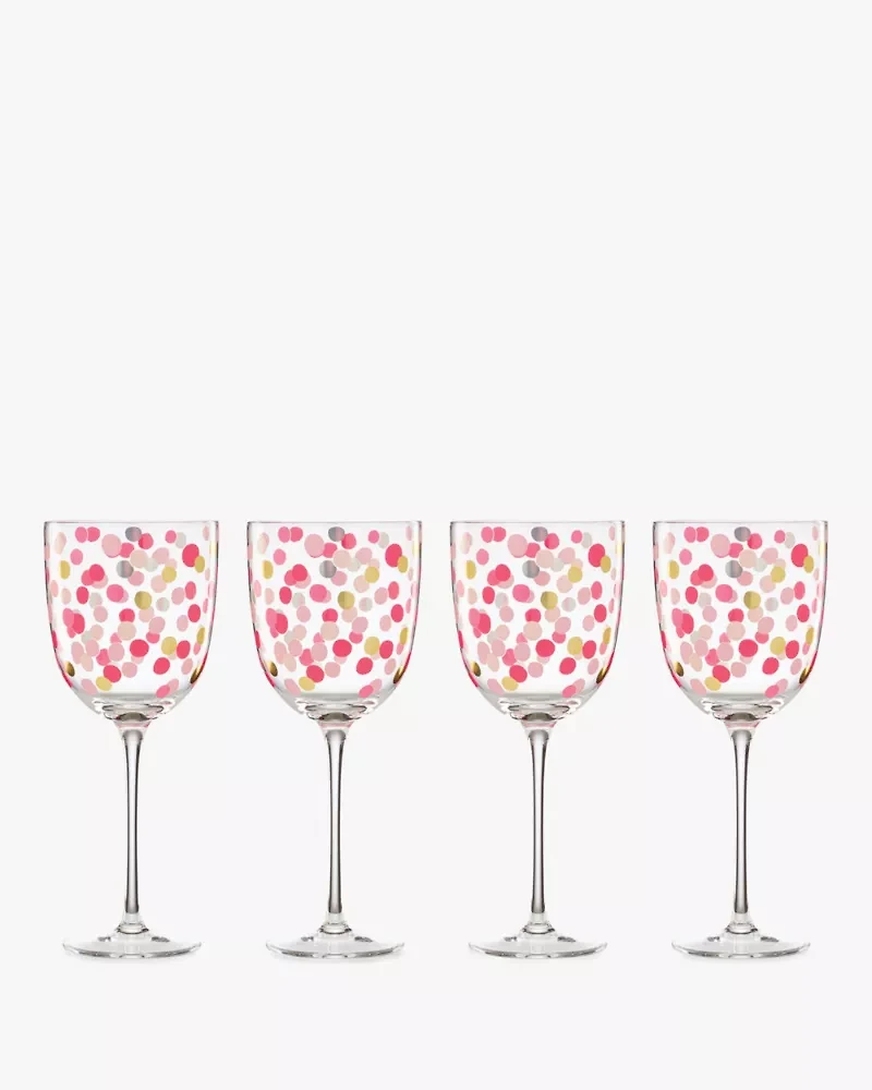 It's Raining Confetti Wine Glass Set