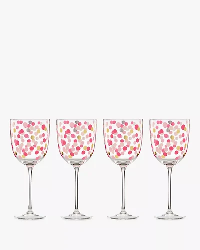 It's Raining Confetti Wine Glass Set
