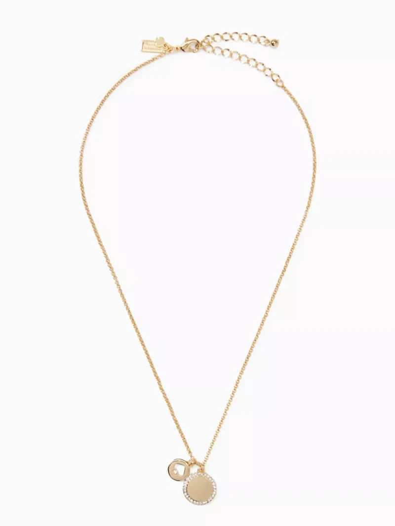 Spot The Spade Pave Charm Pendant Necklace