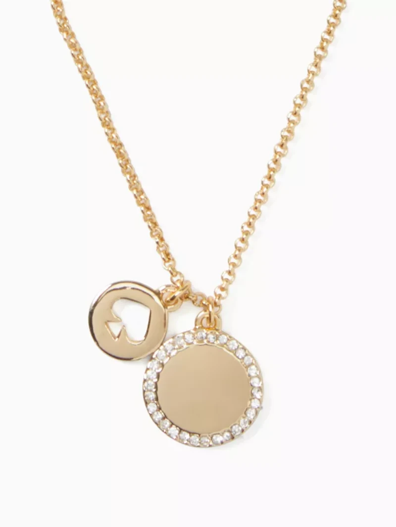 Spot The Spade Pave Charm Pendant Necklace