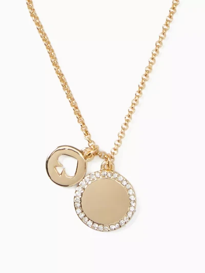 Spot The Spade Pave Charm Pendant Necklace