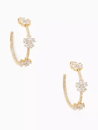 Gleaming Gardenia Flower Hoops