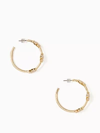 Gleaming Gardenia Flower Hoops