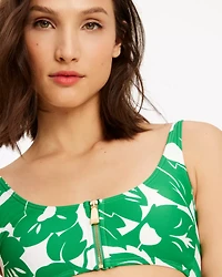 Cabana Mix Zip-front Bikini Top