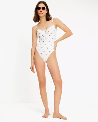 Sea Garden Embroidered One-piece