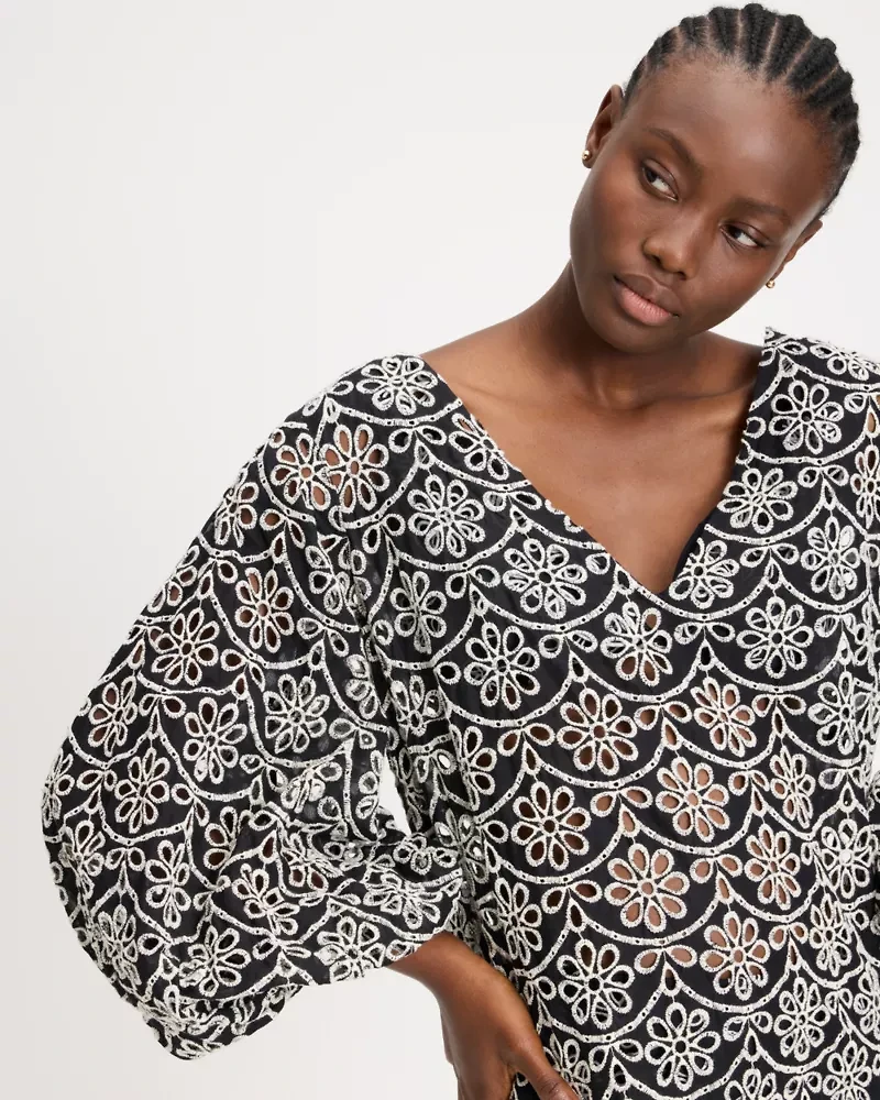 Eyelet Cover-up Dress