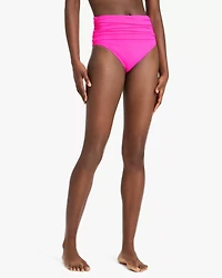 Shirred High Waist Bikini Bottom