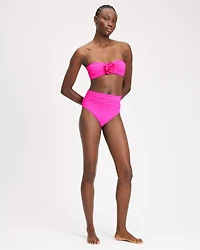 Shirred High Waist Bikini Bottom