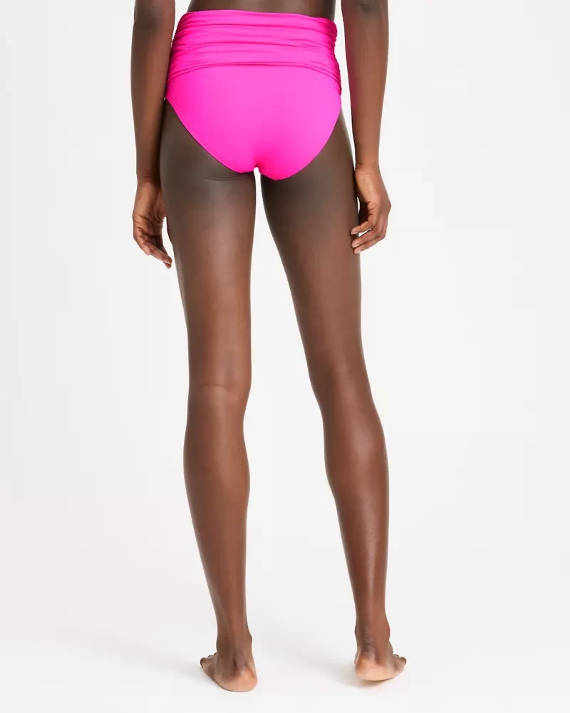Shirred High Waist Bikini Bottom