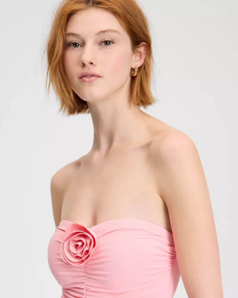 Rose Bandeau One Piece
