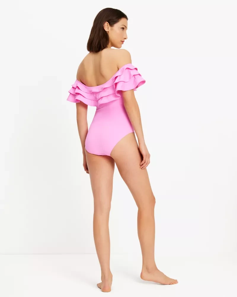 Ruffle Off-the-shoulder One-piece