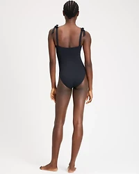 Bow Shoulder Tie One-piece