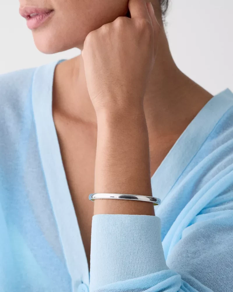 Silver Lining Idiom Bangle