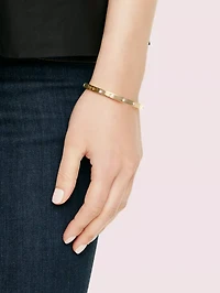 Set in Stone Hinged Gold Bangle
