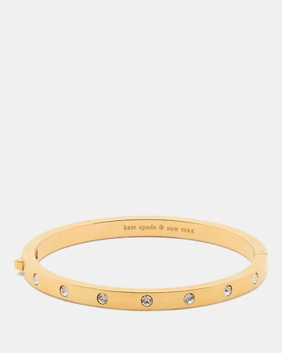 Set in Stone Hinged Gold Bangle