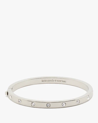 Set in Stone Hinged Silver Bangle