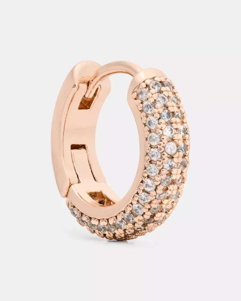 Brilliant Statements Pavé Mini Huggies