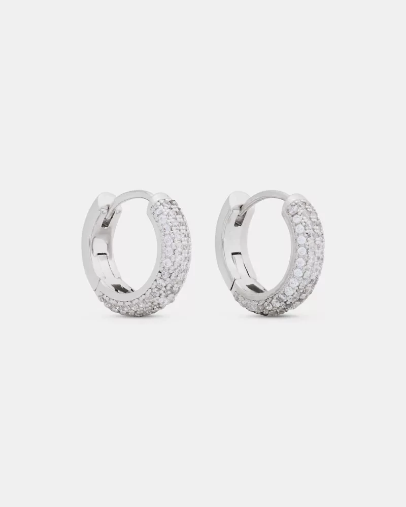 Brilliant Statements Pavé Mini Huggies