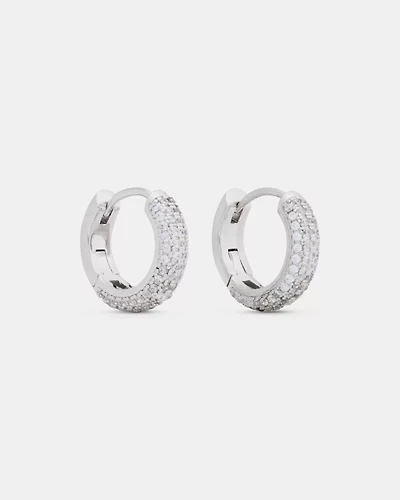 Brilliant Statements Pavé Mini Huggies