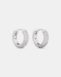 Brilliant Statements Pavé Mini Huggies