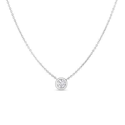 Shop tiny treasures single diamond bezel necklace in Canada | La Maison Monaco