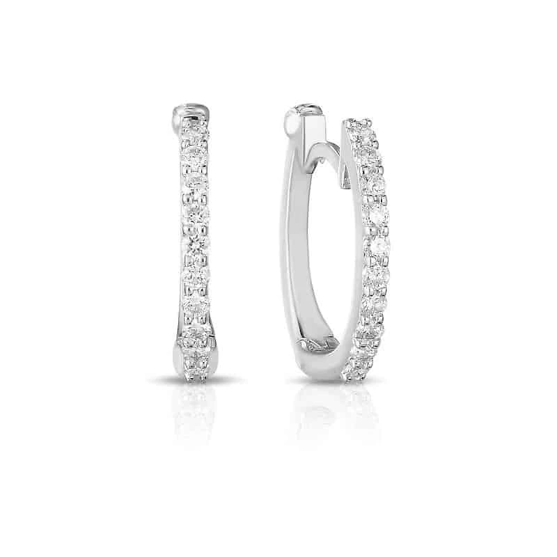 Shop pave diamond huggy earrings in Canada | La Maison Monaco