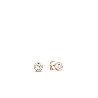 Shop classic diamond bezel stud earrings in Canada | La Maison Monaco