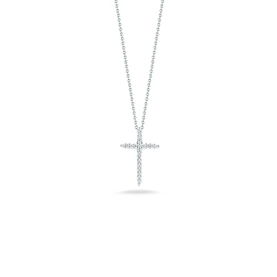 Shop tiny treasures diamond sliver cross necklace in Canada | La Maison Monaco