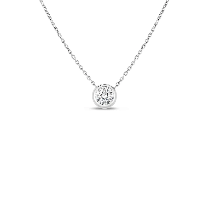 Shop diamonds by the inch bezel set solitaire necklace in Canada | La Maison Monaco