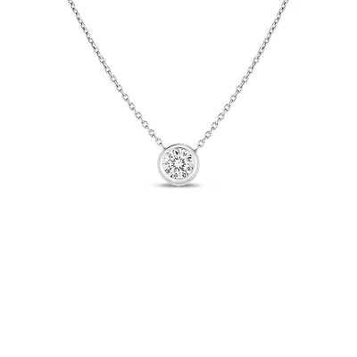 Shop diamonds by the inch bezel set solitaire necklace in Canada | La Maison Monaco