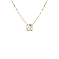 Shop bezel set diamond solitaire 20 inch necklace in Canada | La Maison Monaco