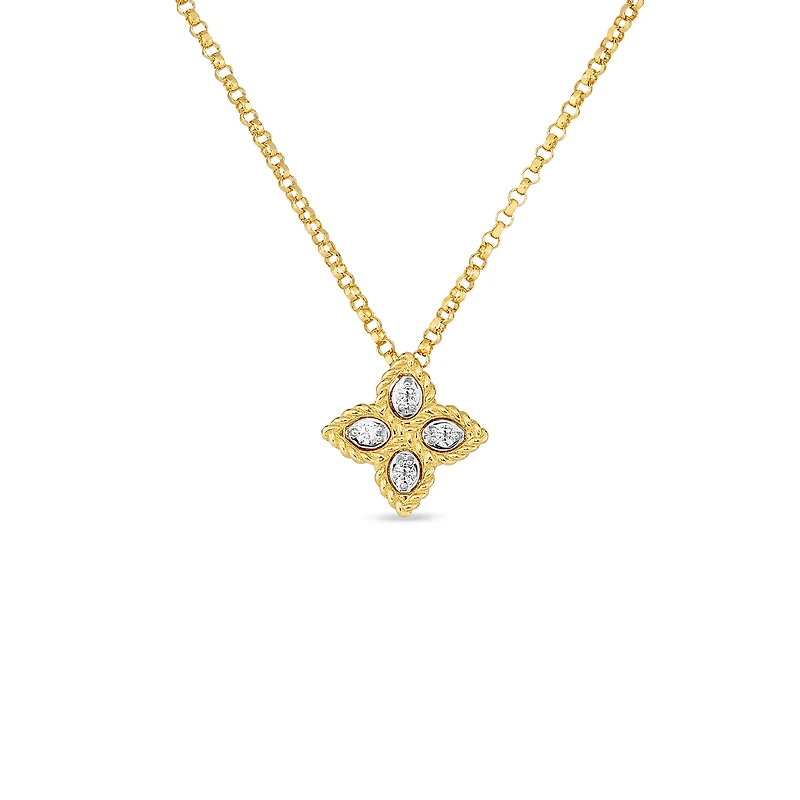 Shop princess flower small diamond necklace in Canada | La Maison Monaco