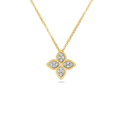 Shop princess flower medium diamond necklace in Canada | La Maison Monaco